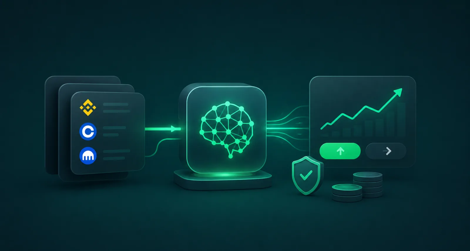 Motor de trading algorítmico que procesa datos de mercado y genera señales con gestión de riesgo
